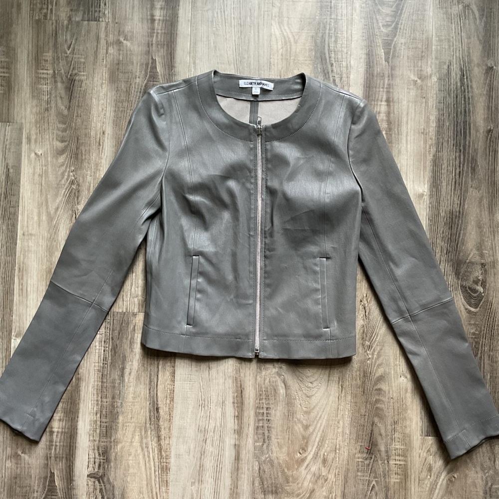 Elizabeth And James Lamb Leather Gray size 6
